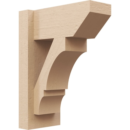 Ekena Millwork 6-in W x 12-in D x 16-in H Balboa Slat Rough Cedar Woodgrain TimberThane Outlooker, Primed Tan OUTUR060X12X16BOA24RCPR